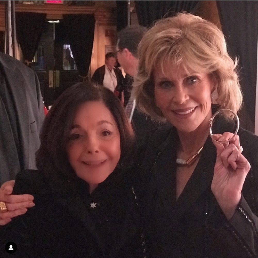 Lois Sasson with Jane Fonda at the Women's Media Center Awards